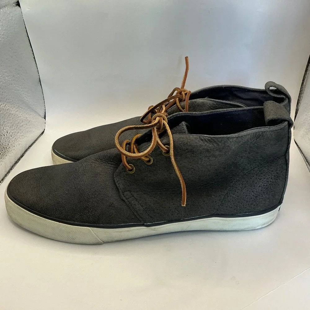 Polo Ralph‎ Lauren Calder Mens Grained Nubuck Chukka Sneakers Grey 10.5D J15